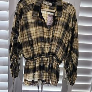 Free people plaid top